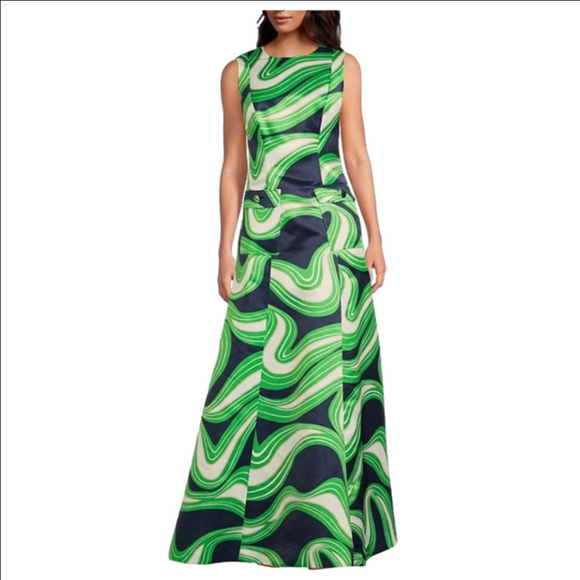 Trina Turk Dresses & Skirts - TRINA TURK Guinevere Dress Mod Retro Print Size 4 NWT $628 Retail Blue Green